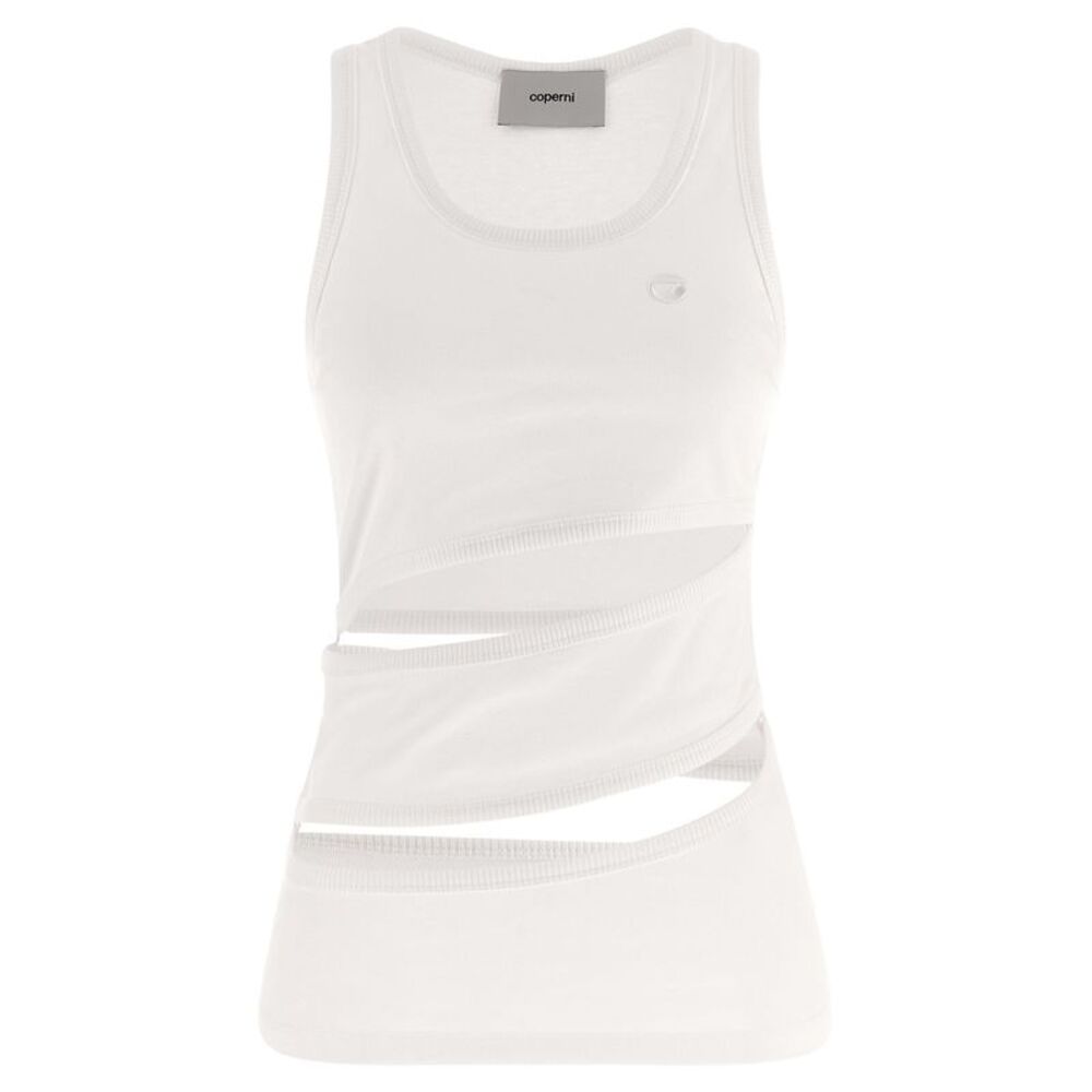 Coperni White Organic Cotton Tank Women's Tops